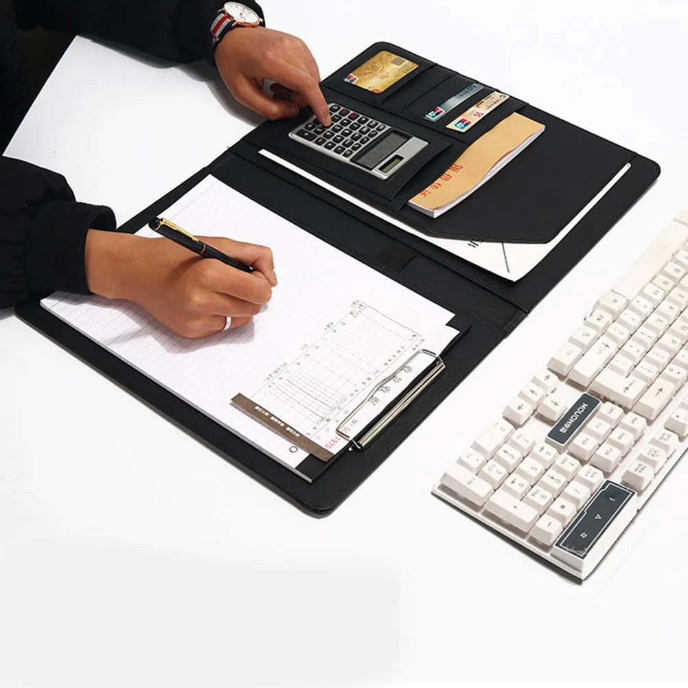 A4 Office File Folder 30 Pages Document Holder Professional Design PU Material for Company Use Black Office File Folder
A4 Office File Folder 30 Pages Document Holder Professional Design PU Material for Company Use Black Office File Folder