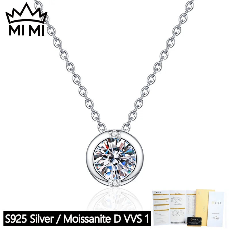 MI MI 925 Sterling Silver 1CT GRA Certified D Color French Bubble Moissanite Pendant Necklace Women's Luxury Jewelry Gift Box
MI MI 925 Sterling Silver 1CT GRA Certified D Color French Bubble Moissanite Pendant Necklace Women's Luxury Jewelry Gift Box
