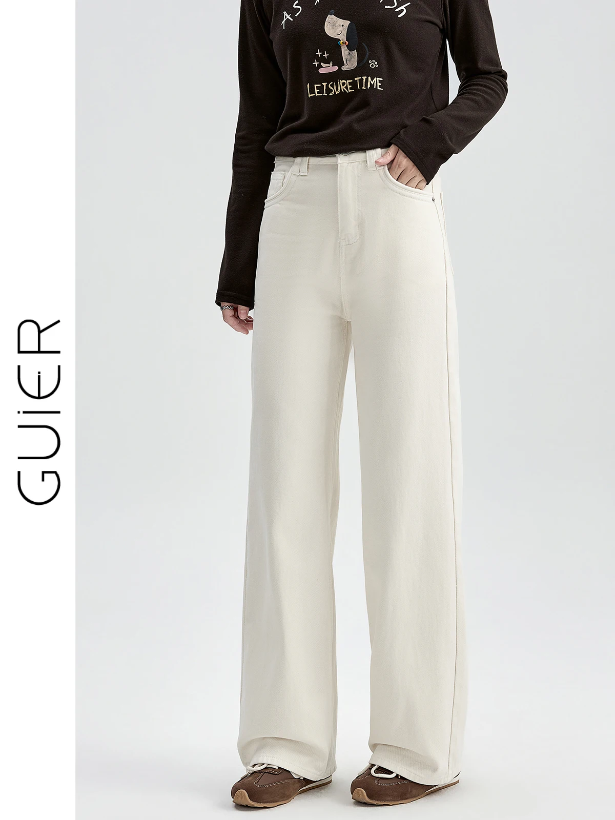 Джинсы с высокой талией и широкими штанинами, женские повседневные свободные прямые джинсы, осенне-зимние, новые, универсальные, удобные прямые джинсы
Джинсы с высокой талией и широкими штанинами, женские повседневные свободные прямые джинсы, осенне-зимние, новые, универсальные, удобные прямые джинсы