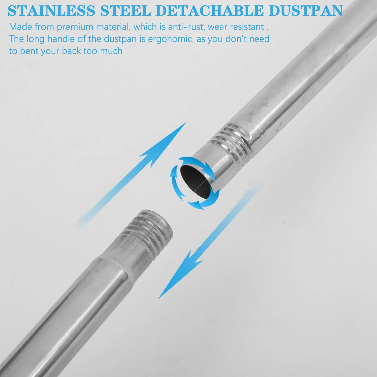 Stainless Steel Dustpan Long Handle Garbage Shovel Detachable Upright Household Cleaning Tool Home Office Bedroom Restaurant
Stainless Steel Dustpan Long Handle Garbage Shovel Detachable Upright Household Cleaning Tool Home Office Bedroom Restaurant