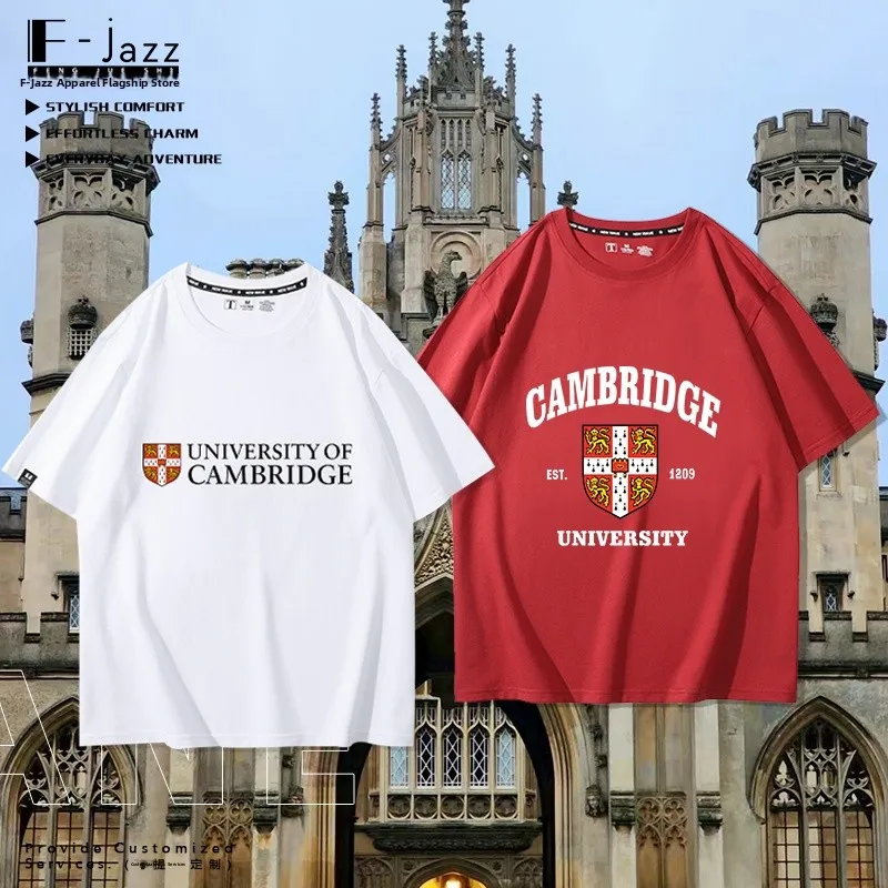 Cambrie Universi Alumnus Cultural T-irt Pure Cotton Loose ort Sve f Sve ex Breathable Summer Tee
Cambrie Universi Alumnus Cultural T-irt Pure Cotton Loose ort Sve f Sve ex Breathable Summer Tee