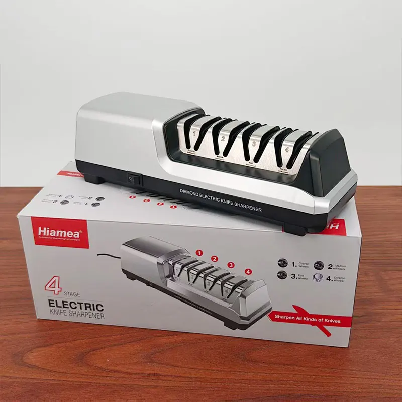 Professional Electric Knife Sharpener 100% Diamond Abrasives Precision Angle Guides for Straight Edge Knives
Professional Electric Knife Sharpener 100% Diamond Abrasives Precision Angle Guides for Straight Edge Knives