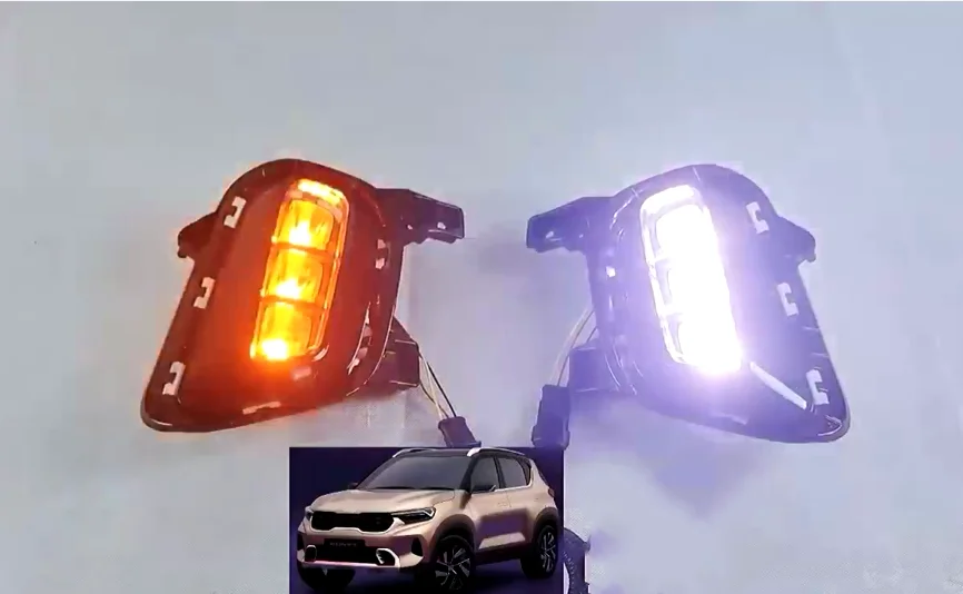 2pcs Led DRL Daytime Running Light for Kia sonet With Yellow Turn Signal Lamp Flowing Daylight
2pcs Led DRL Daytime Running Light for Kia sonet With Yellow Turn Signal Lamp Flowing Daylight