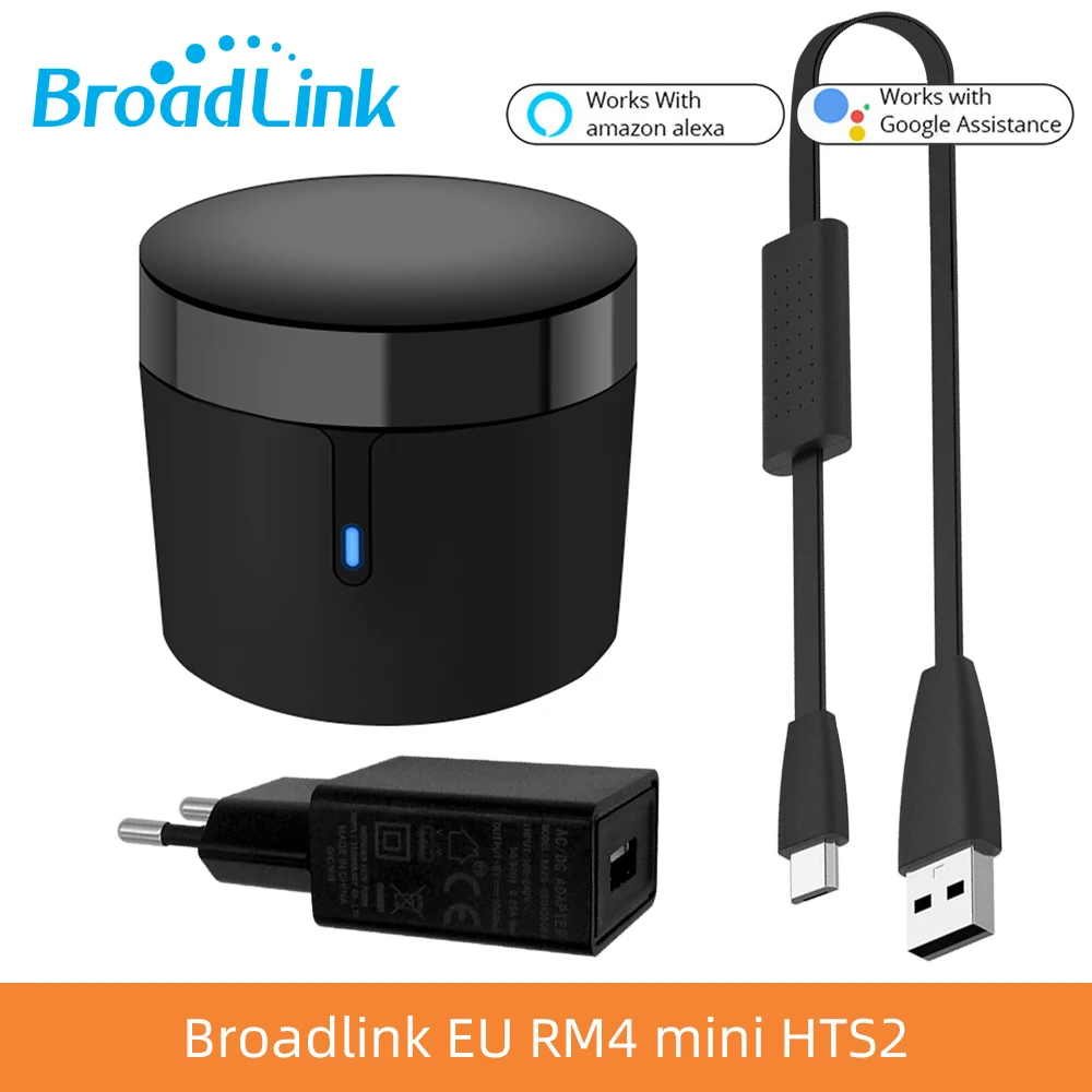 Оригинальный мини-ИК-пульт дистанционного управления Broadlink RM4, Wi-Fi, умный Bluetooth-контроллер, датчик HTS2 для Alexa Google Home Assistant
Оригинальный мини-ИК-пульт дистанционного управления Broadlink RM4, Wi-Fi, умный Bluetooth-контроллер, датчик HTS2 для Alexa Google Home Assistant