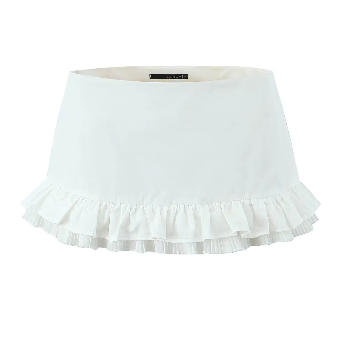 Sexy American Street Style Half Skirt with Pleated A-Line Design Low Waist Illusional A4 Waist Lengthened by Lace Trimming
Sexy American Street Style Half Skirt with Pleated A-Line Design Low Waist Illusional A4 Waist Lengthened by Lace Trimming