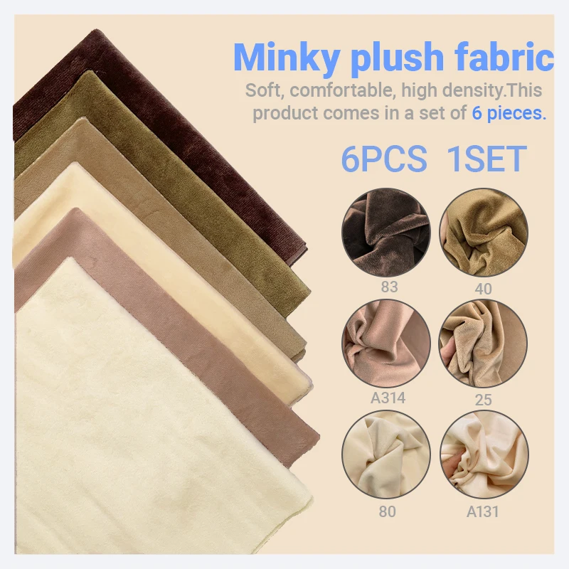 Set of 6 Morandi Earth-Tone Plush Sewing Fabric Bundles 45x50cm Each Ideal for DIY Crafts, Scrapbooking Handmade Home Decor
Set of 6 Morandi Earth-Tone Plush Sewing Fabric Bundles 45x50cm Each Ideal for DIY Crafts, Scrapbooking Handmade Home Decor