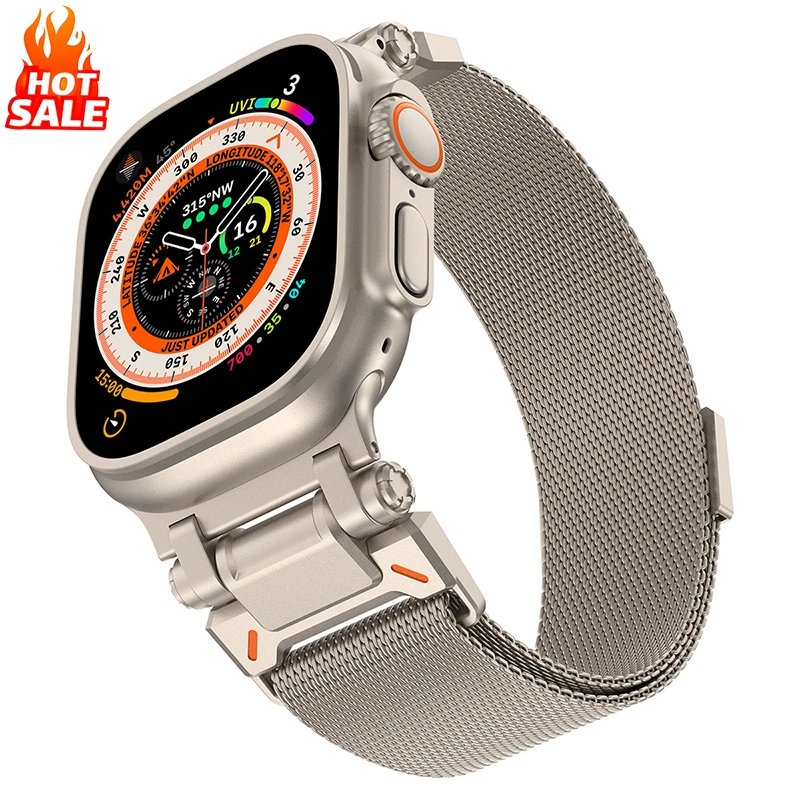 Milanese Loop Band for Apple Watch Ultra 3/2/1 49mm 46mm 45mm 44mm 42mm Metal Magnetic Strap for IWatch Series 11 10 9 8 7 6 5 4
Milanese Loop Band for Apple Watch Ultra 3/2/1 49mm 46mm 45mm 44mm 42mm Metal Magnetic Strap for IWatch Series 11 10 9 8 7 6 5 4