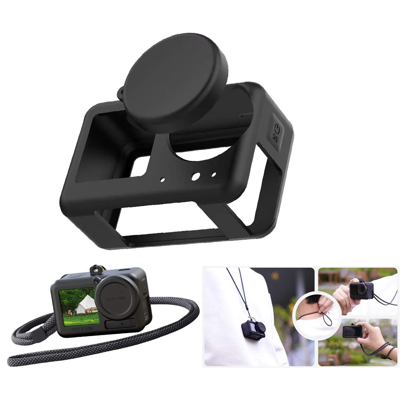 TELESIN Soft Silicone Protective Case for DJI OSMO Action 5 Pro 4 3 Lens Cover Lanyard Action Camera Accessories
TELESIN Soft Silicone Protective Case for DJI OSMO Action 5 Pro 4 3 Lens Cover Lanyard Action Camera Accessories