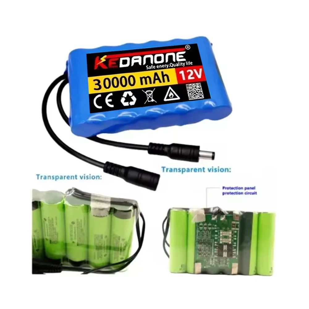 kedanone 12V Battery 3S2P 12.6V 12V 30000mAh 18650 Lithium-ion Battery Pack with 5A BMS for LED Lamp Light Backup Powe Etc
kedanone 12V Battery 3S2P 12.6V 12V 30000mAh 18650 Lithium-ion Battery Pack with 5A BMS for LED Lamp Light Backup Powe Etc