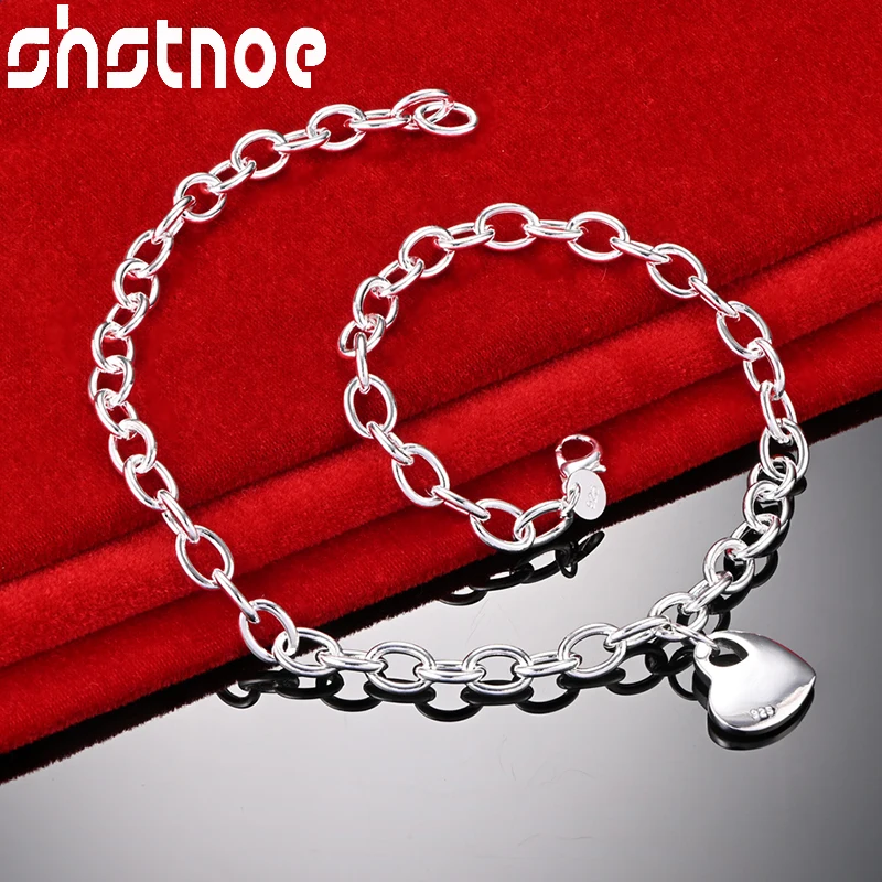SHSTONE 925 Sterling Silver Elegant Hollow Heart Chain Necklace For Women Birthday Party Wedding Fashion Fine Jewelry Gifts
SHSTONE 925 Sterling Silver Elegant Hollow Heart Chain Necklace For Women Birthday Party Wedding Fashion Fine Jewelry Gifts