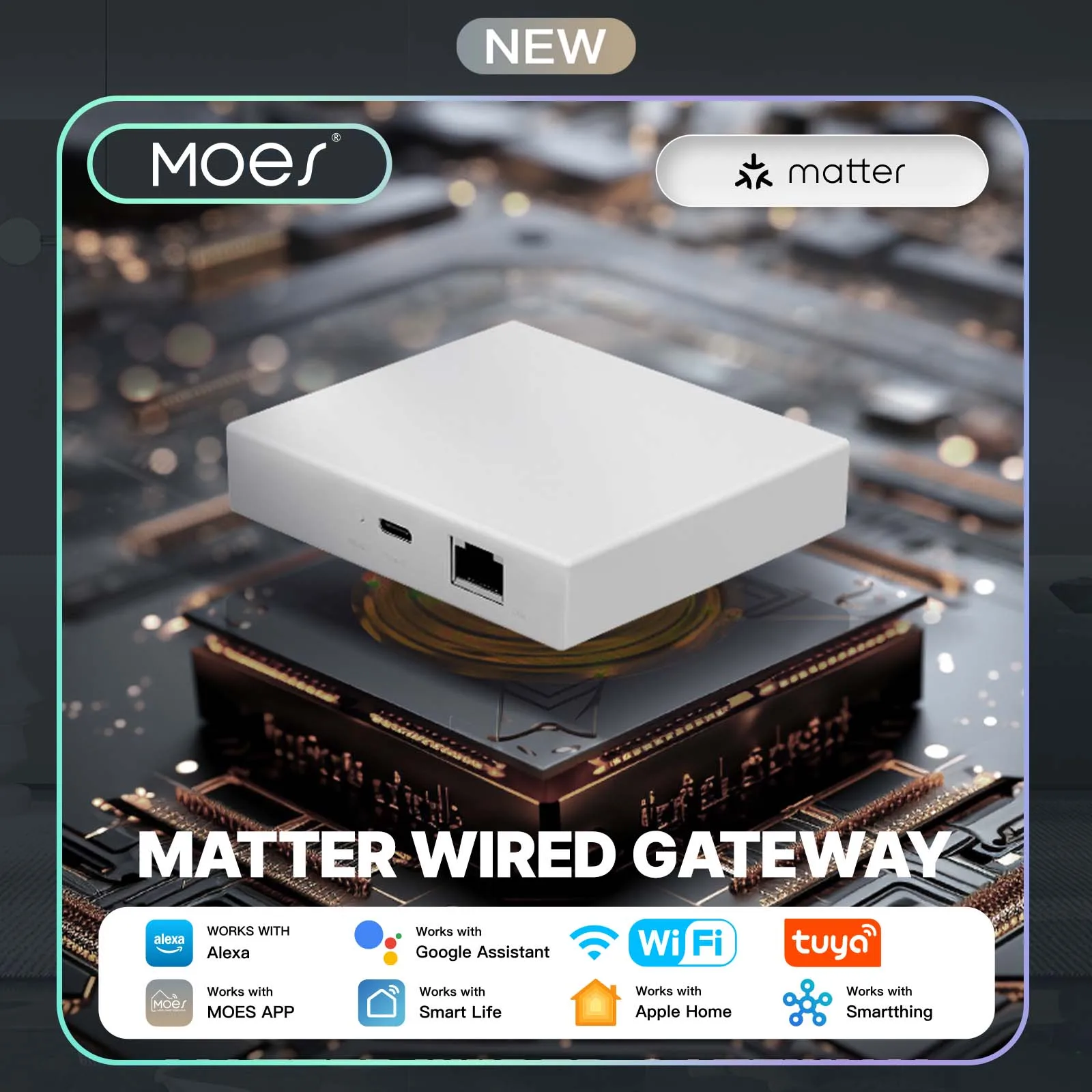 MOES Tuya Zigbee Matter Thread Gateway Smart Home Bridge Matter Hub Support Voice Control Siri Homekit Smartthings Google Alexa
MOES Tuya Zigbee Matter Thread Gateway Smart Home Bridge Matter Hub Support Voice Control Siri Homekit Smartthings Google Alexa