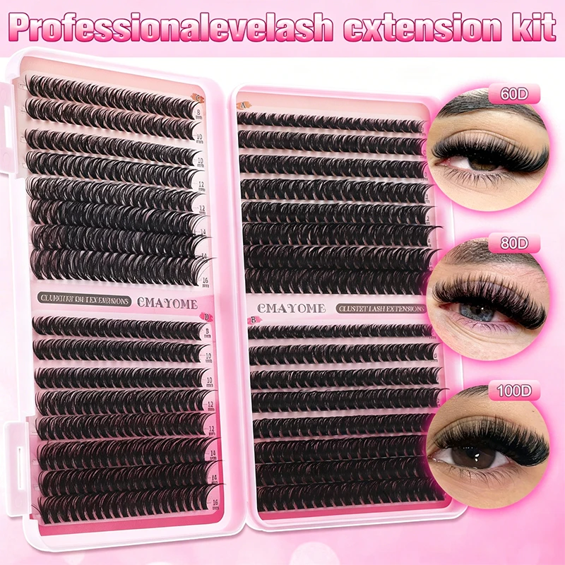640 Clusters D Curl DIY Lash Extension Kit 8-16mm 60D-100D Natural Lashes with Tools
640 Clusters D Curl DIY Lash Extension Kit 8-16mm 60D-100D Natural Lashes with Tools