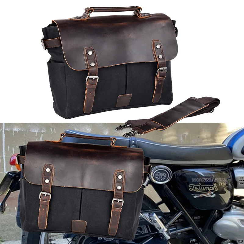 waterproof padded waxed canvas bags personalized stylish case satchel vintage messenger bag for men Retro motorcycle side bag
waterproof padded waxed canvas bags personalized stylish case satchel vintage messenger bag for men Retro motorcycle side bag
