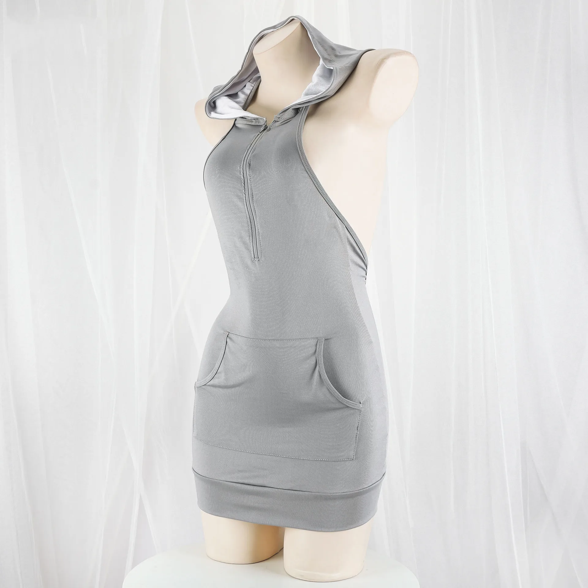 Women Backless Gray Sports Hoodies Outfits Costumes Anime Bunny Girl Hooded Rabbit Ear Dress Unifrom Cosplay
Women Backless Gray Sports Hoodies Outfits Costumes Anime Bunny Girl Hooded Rabbit Ear Dress Unifrom Cosplay