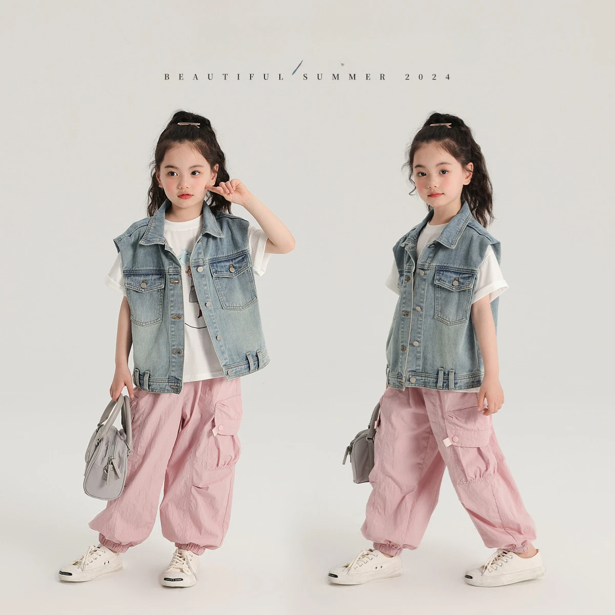 Girl Vest Coat Cowboy Vest Cardigan 2024 Summer New Girls Denim Vest Simple Comfortable Denim Jacket Sleeveless Cool Style Coat
Girl Vest Coat Cowboy Vest Cardigan 2024 Summer New Girls Denim Vest Simple Comfortable Denim Jacket Sleeveless Cool Style Coat