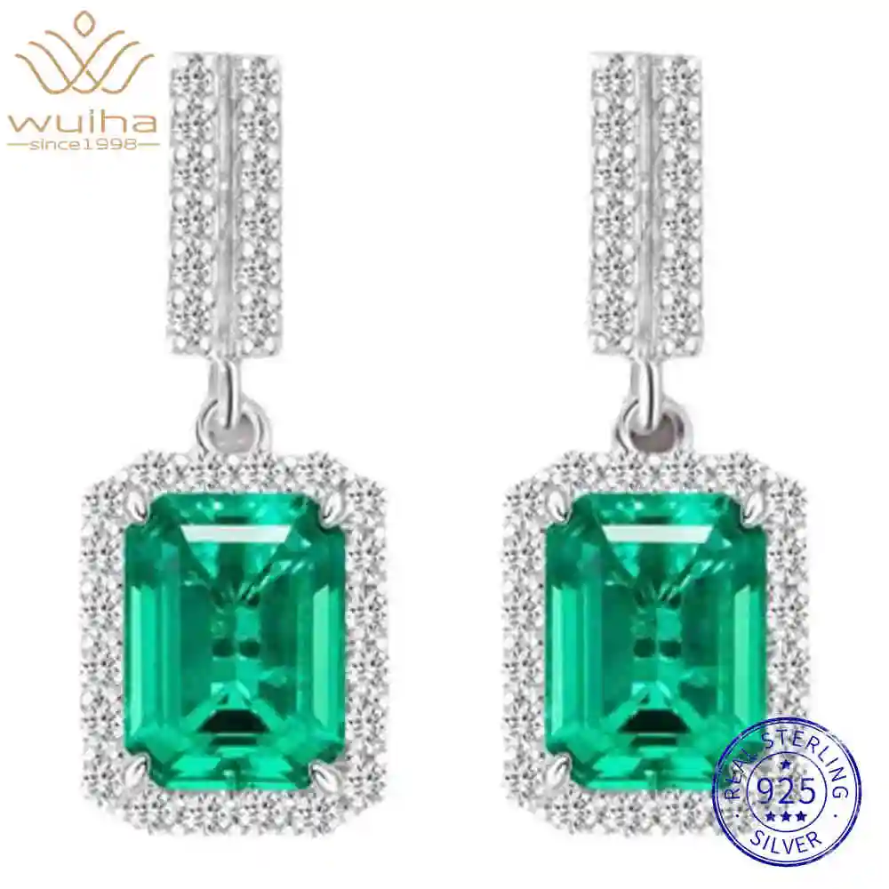 WUIHA Vintage 925 Sterling Silver 6 * 8 MM Lab Sapphire Emerald High Carbon Diamonds Drop Dangle Wedding Earrings Fine Jewelry
WUIHA Vintage 925 Sterling Silver 6 * 8 MM Lab Sapphire Emerald High Carbon Diamonds Drop Dangle Wedding Earrings Fine Jewelry