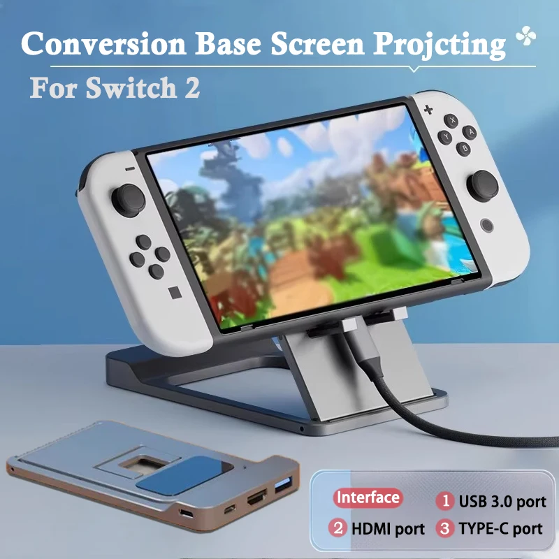 For Switch Screen Projcting Conversion Base with 4K HDMI-Compatible Output type C/usb 3.0 Port Foldable Stand for Switch2 Dock
For Switch Screen Projcting Conversion Base with 4K HDMI-Compatible Output type C/usb 3.0 Port Foldable Stand for Switch2 Dock
