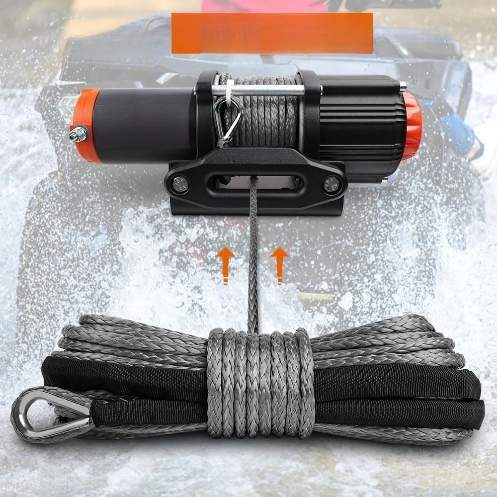 Трос для лебедки синтетический 1/4 дюйма x 50 футов - Сверхпрочный буксировочный трос для восстановления внедорожников, квадроциклов и UTV
Трос для лебедки синтетический 1/4 дюйма x 50 футов - Сверхпрочный буксировочный трос для восстановления внедорожников, квадроциклов и UTV