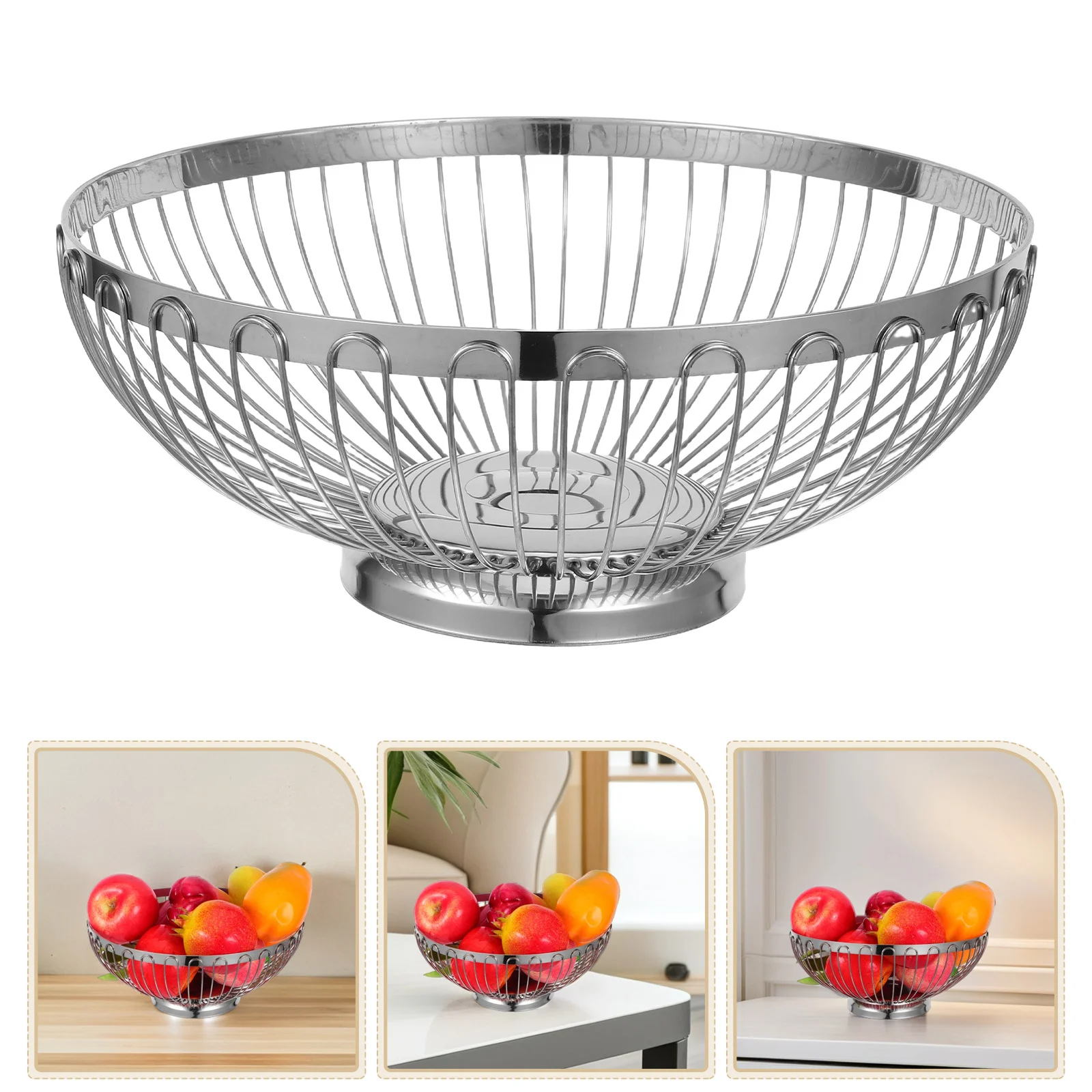 Multifunctional Kitchen Stainless Steel Fruit Basket Large Hollow-Out Fruit Bowl Vegetable Basket Washing Tray Holder Storage
Multifunctional Kitchen Stainless Steel Fruit Basket Large Hollow-Out Fruit Bowl Vegetable Basket Washing Tray Holder Storage