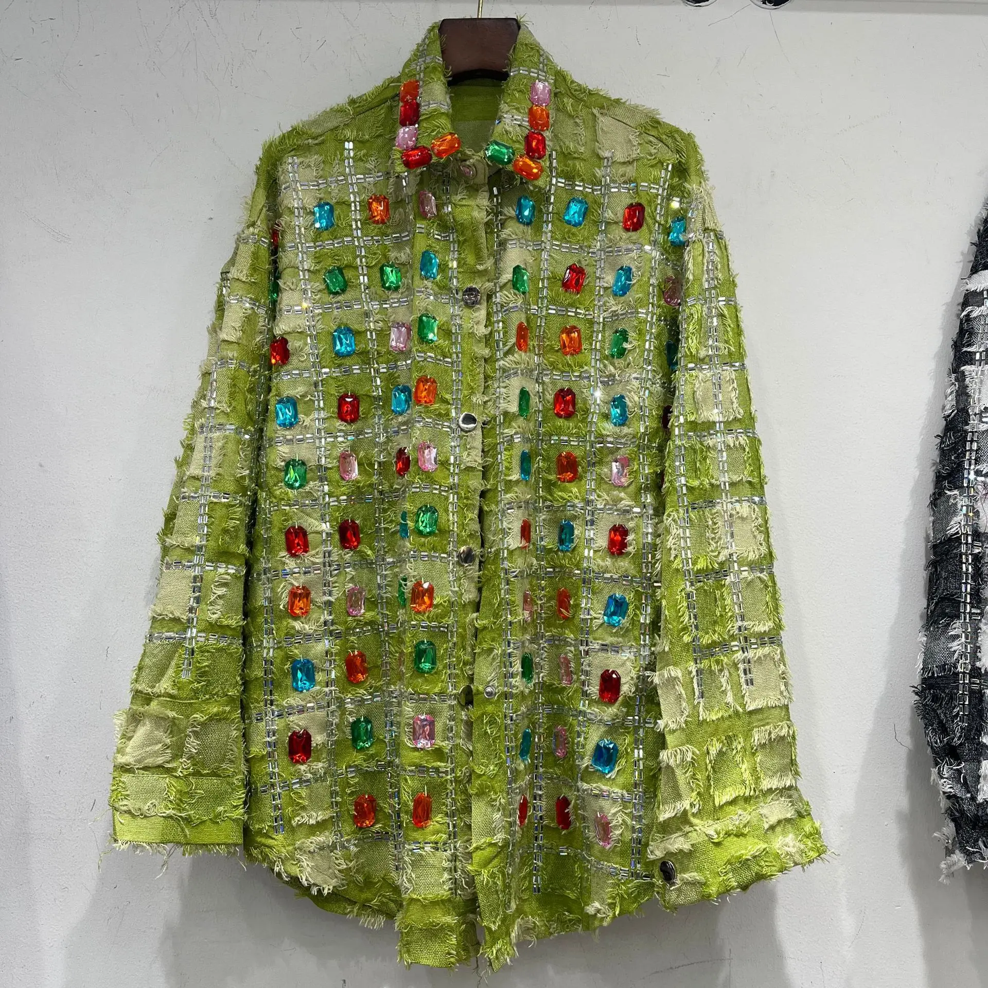 SuperAen 2024 Spring Colorful Beaded Hot Diamond Shirt Fashion Loose Tassel Long Sleeve Cardigan Shirt
SuperAen 2024 Spring Colorful Beaded Hot Diamond Shirt Fashion Loose Tassel Long Sleeve Cardigan Shirt