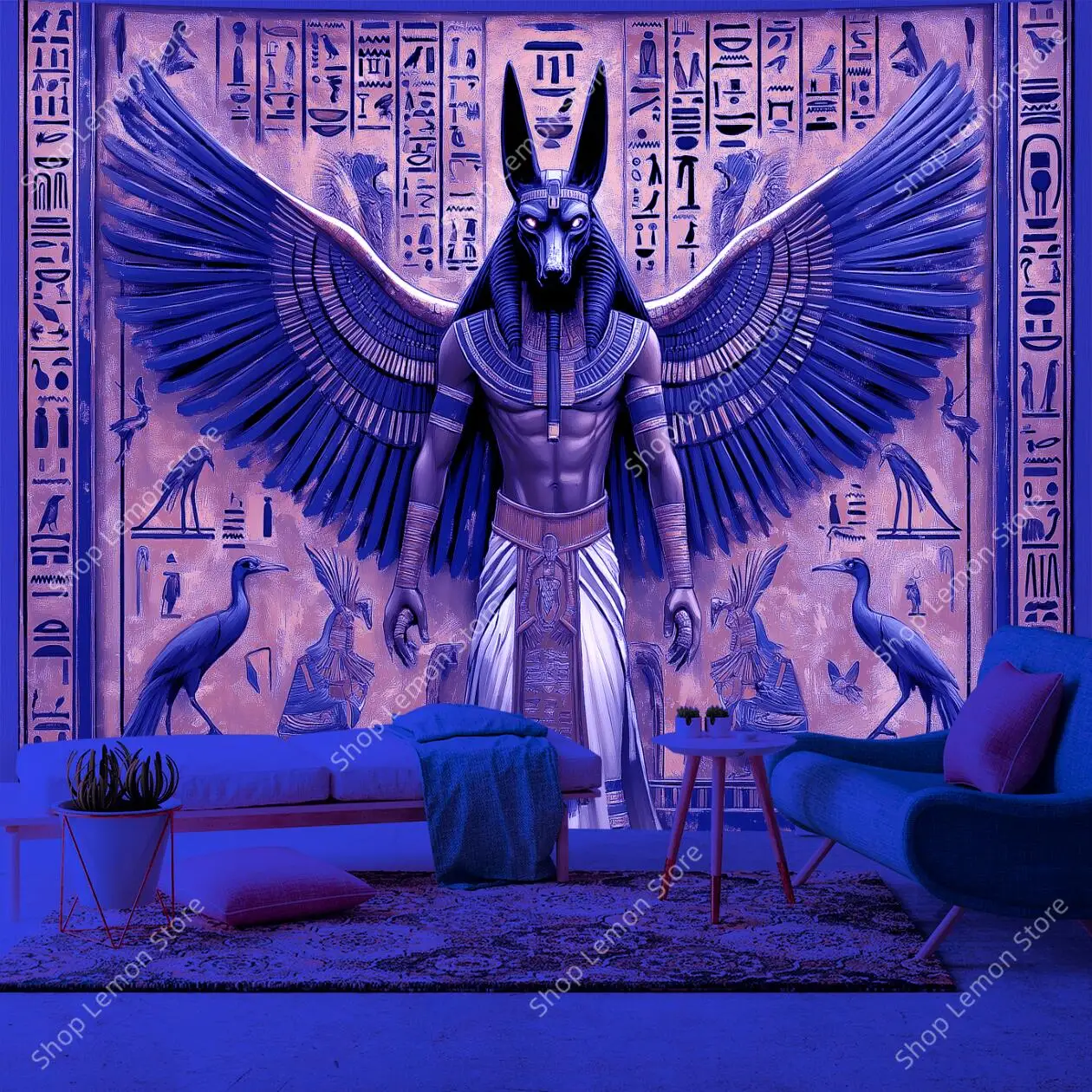 Egyptian Mythology Large Winged Anubis Wall UV Tapestry Art Majestic Holy Guardian Ancient Room Dormitory Bedroom Decor
Egyptian Mythology Large Winged Anubis Wall UV Tapestry Art Majestic Holy Guardian Ancient Room Dormitory Bedroom Decor