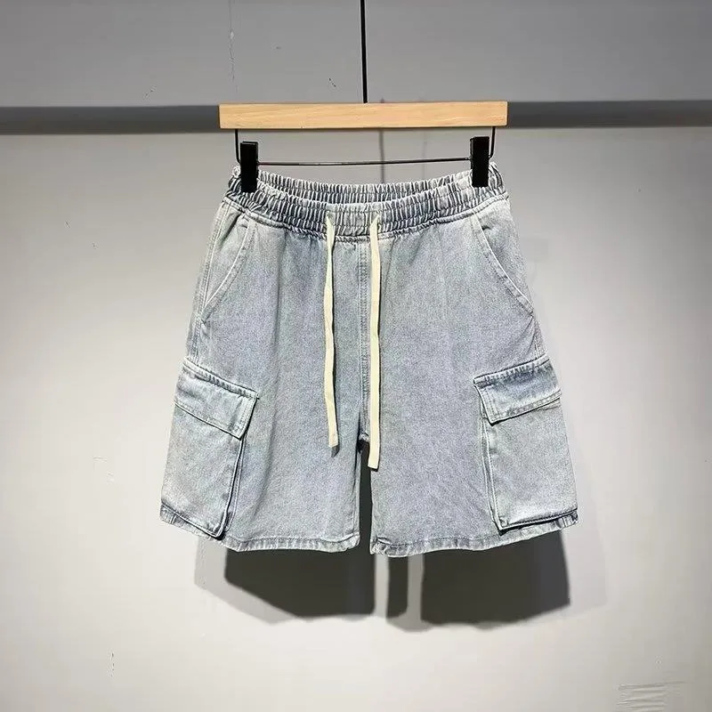 Workwear Elastic Waisted Denim Shorts Men's Five Quarter Pants 2026 Summer New Casual Loose Pants
Workwear Elastic Waisted Denim Shorts Men's Five Quarter Pants 2026 Summer New Casual Loose Pants