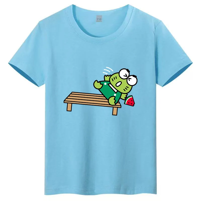 Новая детская футболка 2026 года с принтом Кероппи на шезлонге, едящем арбуз, летняя, красочная, повседневная, для родителей и детей
Новая детская футболка 2026 года с принтом Кероппи на шезлонге, едящем арбуз, летняя, красочная, повседневная, для родителей и детей