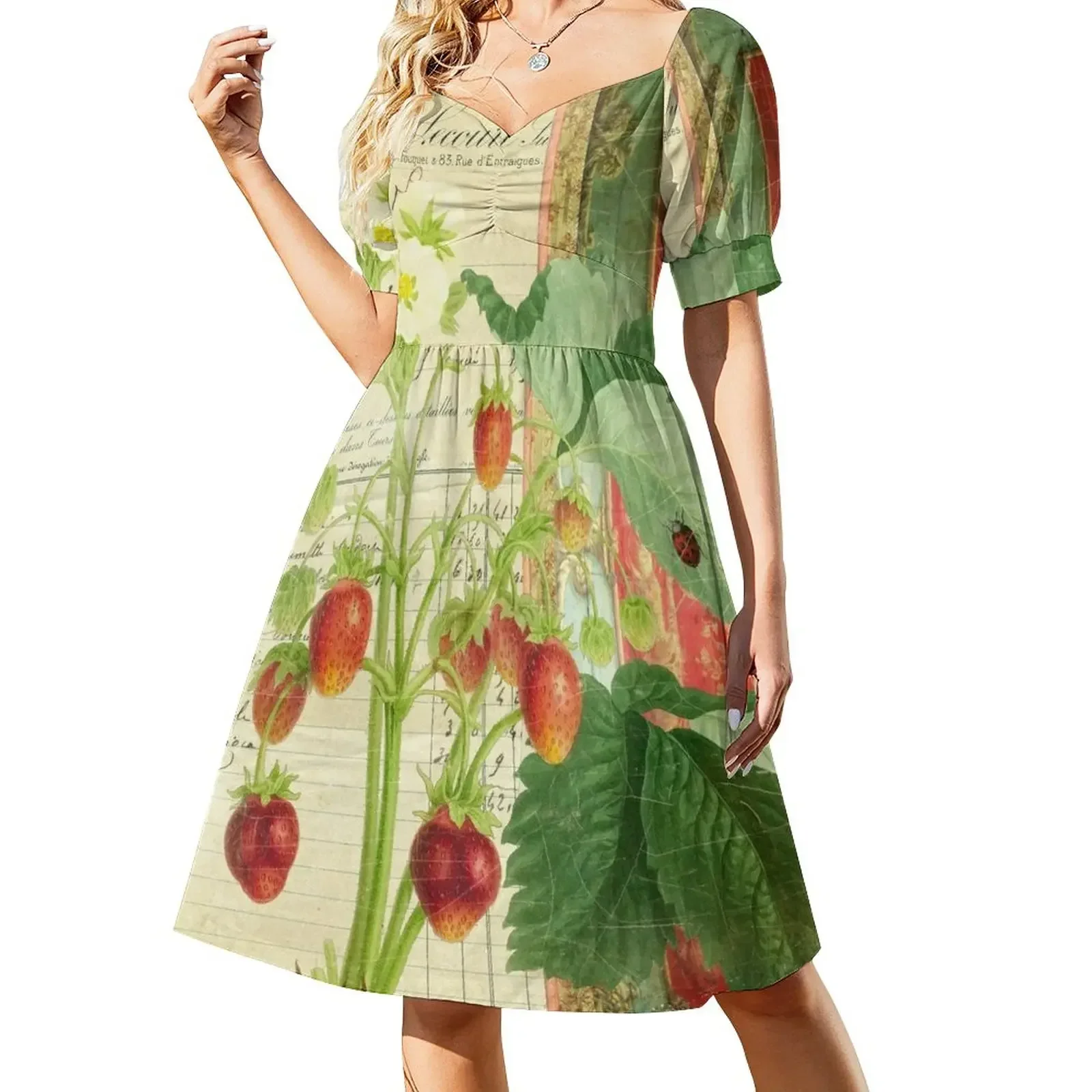 Fraises à la Crème Short-Sleeved Dress women's summer dresses 2025 elegant party dresses for women 2025 dress for women Dress
Fraises à la Crème Short-Sleeved Dress women's summer dresses 2025 elegant party dresses for women 2025 dress for women Dress