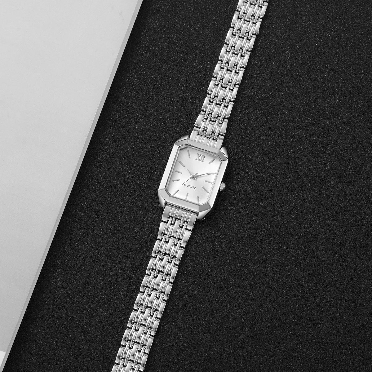 6PCS Fashion Women Quartz Watches Bracelets Set Ladies Rectangle Roma Dial Wristwatch Reloj Mujer(Without Box) 6PCS Fashion Women Quartz Watches Bracelets Set Ladies Rectangle Roma Dial Wristwatch Reloj Mujer(Without Box)