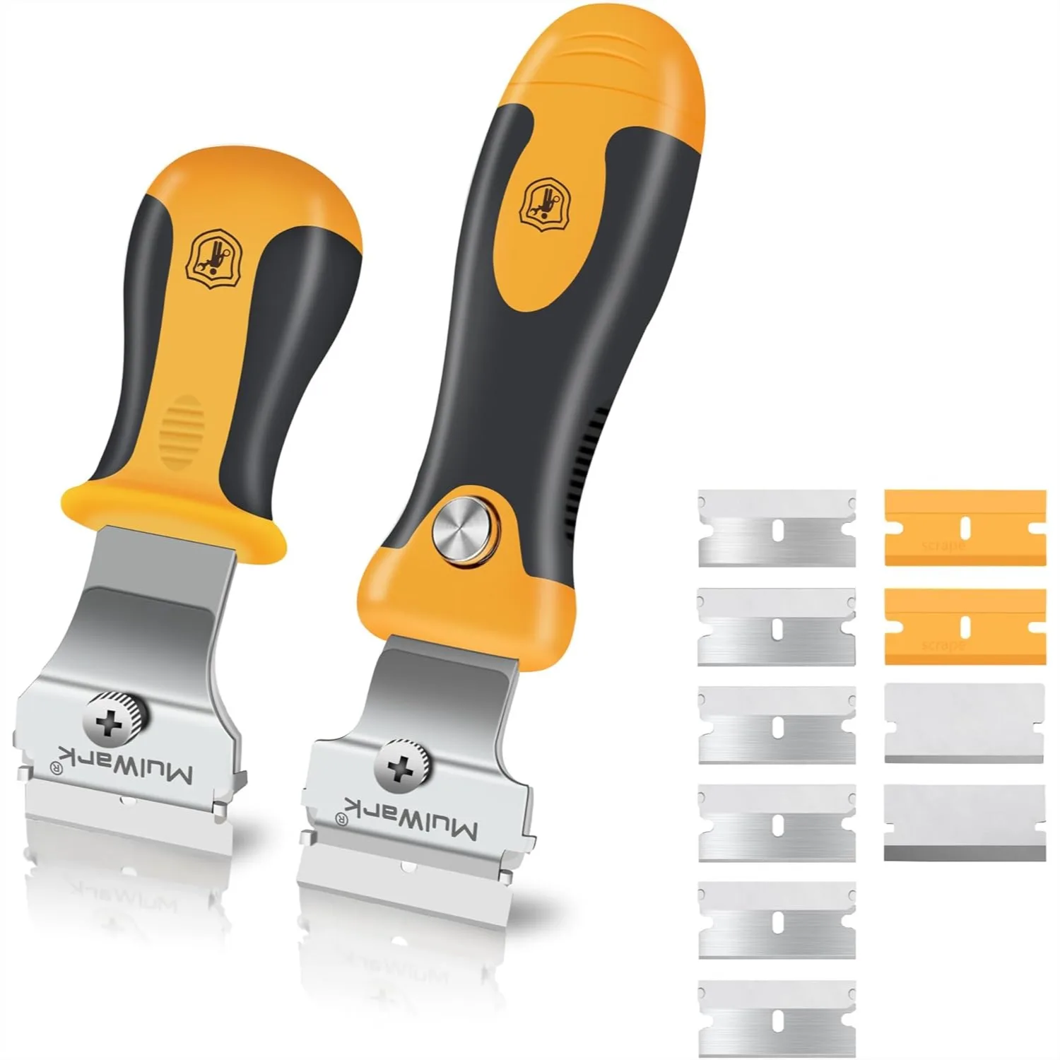 Razor Blade Scraper Set with 12 Blades, Heavy Duty Paint & Glass Scraper with Extendable Handle for Windows, Oven Cleaning
Razor Blade Scraper Set with 12 Blades, Heavy Duty Paint & Glass Scraper with Extendable Handle for Windows, Oven Cleaning