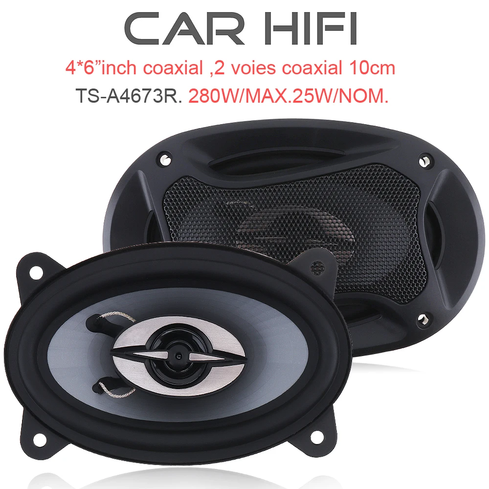 2pcs 4 x 6 Inch Car Speaker Set 280W Vehicle Door Automotive Speakers Auto Audio Music Stereo Full Range Frequency Loud Speaker
2pcs 4 x 6 Inch Car Speaker Set 280W Vehicle Door Automotive Speakers Auto Audio Music Stereo Full Range Frequency Loud Speaker