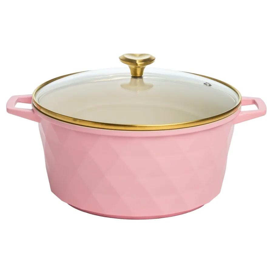 4.6 Quart Ceramic Nonstick Dutch Oven Pot with Lid, Dishwasher and Oven Safe, Pink
4.6 Quart Ceramic Nonstick Dutch Oven Pot with Lid, Dishwasher and Oven Safe, Pink