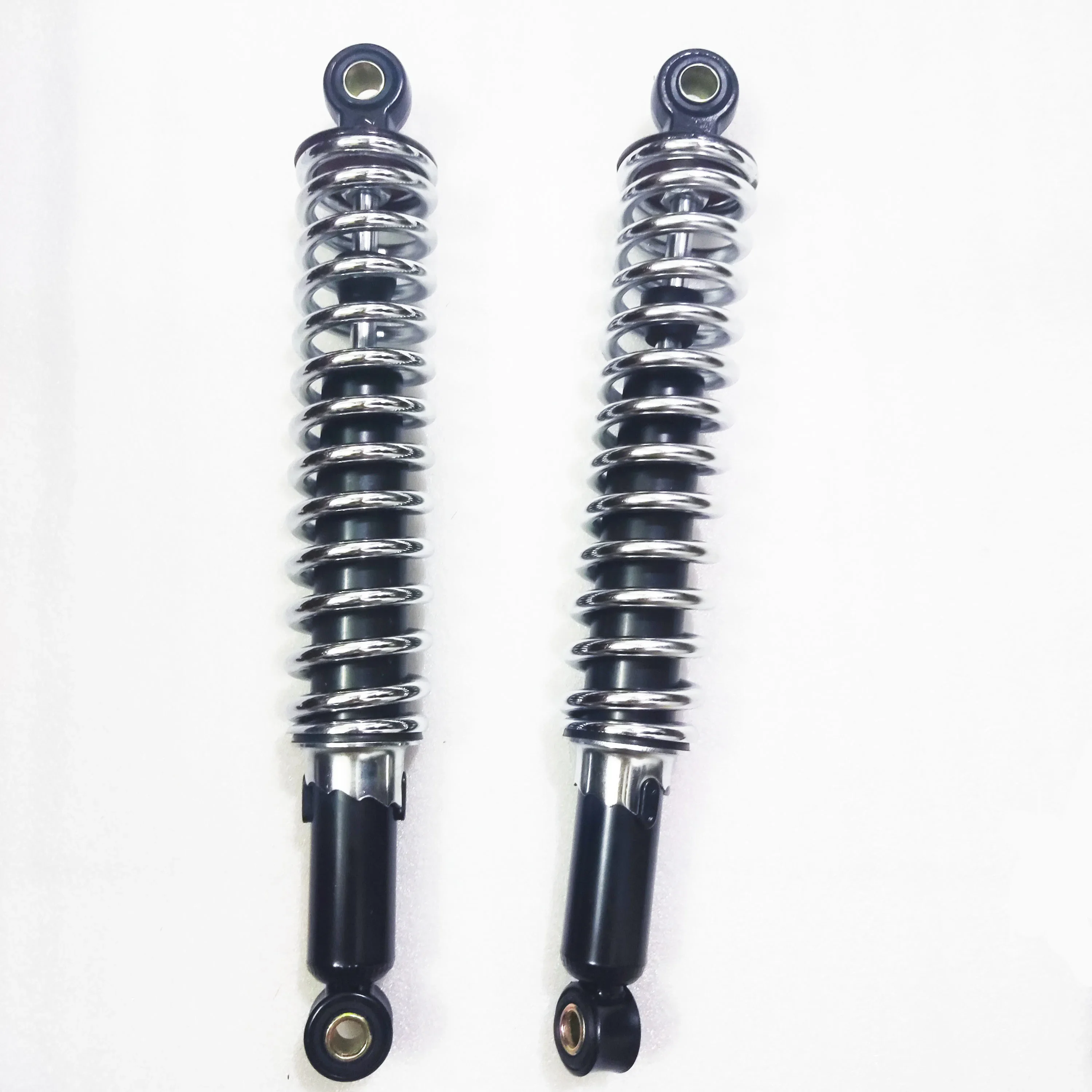 One Pair 8mm Spring 340mm 345mm Silver Chrome Motorcycle Shock Absorber Rear Suspension for HONDA Yamaha Suzuki Kawasaki
One Pair 8mm Spring 340mm 345mm Silver Chrome Motorcycle Shock Absorber Rear Suspension for HONDA Yamaha Suzuki Kawasaki