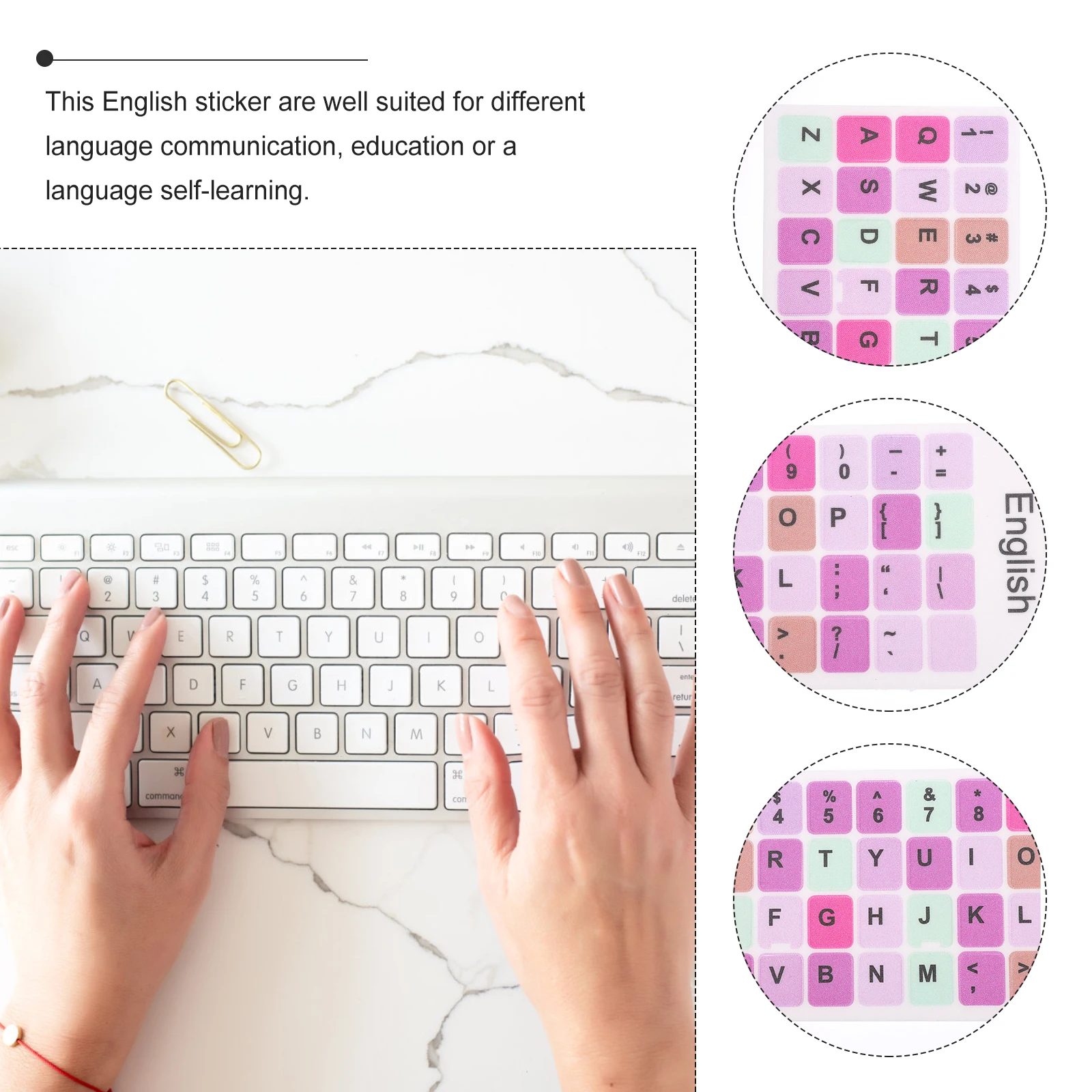 2 Sheets Decoration Keyboard Stickers Keyboards Removable Computer for Keys Laptop Letter Color Replacement
2 Sheets Decoration Keyboard Stickers Keyboards Removable Computer for Keys Laptop Letter Color Replacement