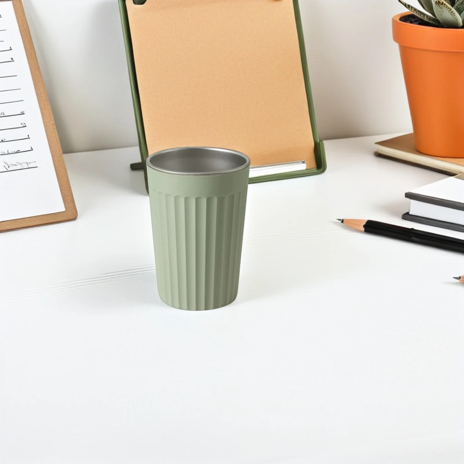 350Ml Stainless Steel Toothbrush Cup Green Textured Grip Smooth Rim Easy Clean Bathroom Tumbler For Sink Rinse Mouthwash Storage
350Ml Stainless Steel Toothbrush Cup Green Textured Grip Smooth Rim Easy Clean Bathroom Tumbler For Sink Rinse Mouthwash Storage