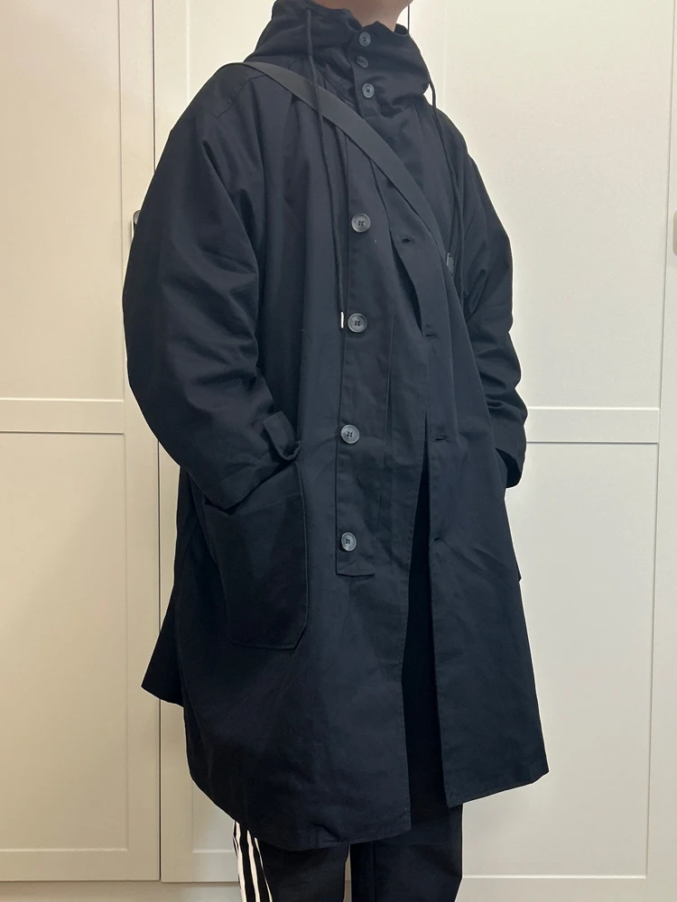 Japanese Silhouette Clip Cotton Black Coat Men's Winter Loose Long Over Knee Windbreaker Cotton Jacket
Japanese Silhouette Clip Cotton Black Coat Men's Winter Loose Long Over Knee Windbreaker Cotton Jacket
