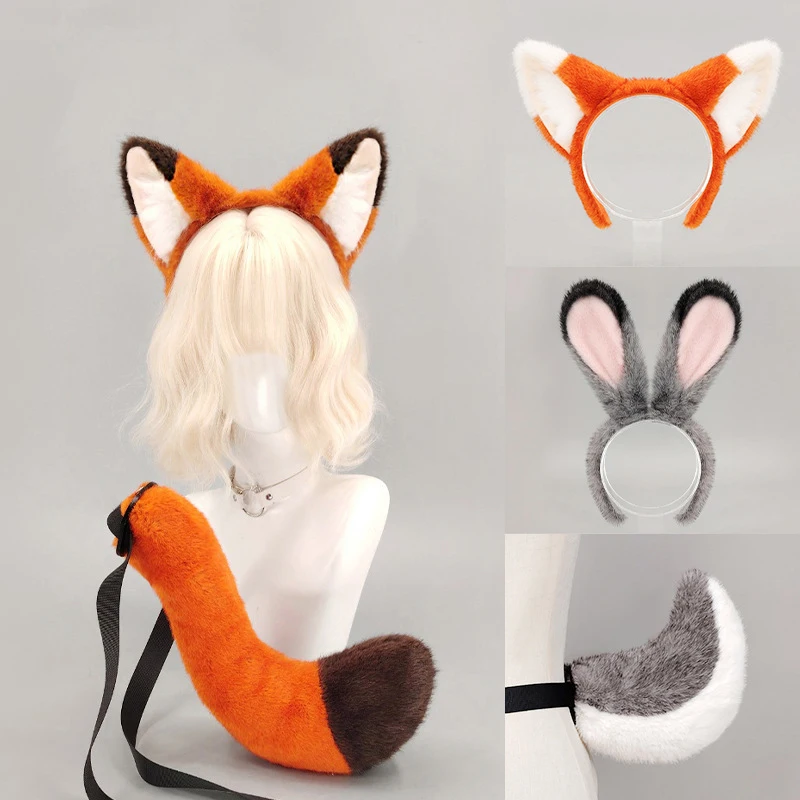 Women Animal Fox Rabbit Ear Headband Fluffy Tail Party Club Plush Hairband Lolita Anime Halloween Christmas Cosplay Accessories
Women Animal Fox Rabbit Ear Headband Fluffy Tail Party Club Plush Hairband Lolita Anime Halloween Christmas Cosplay Accessories