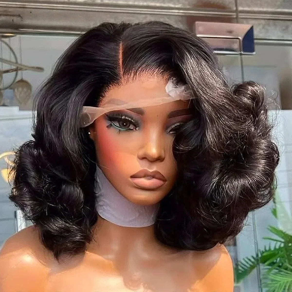 Black Short Bob Body Wave Lace Front Wig Glueless 13x4 HD Lace Wig Pre Plucked Side Part Synthetic and blend Daily High Quality
Black Short Bob Body Wave Lace Front Wig Glueless 13x4 HD Lace Wig Pre Plucked Side Part Synthetic and blend Daily High Quality