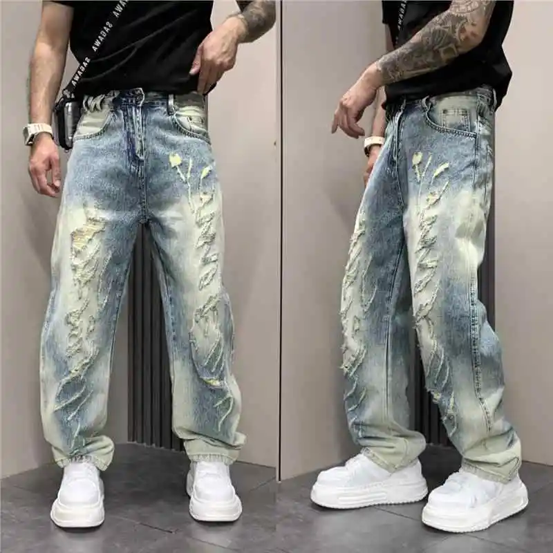Korean Popular Clothes Pants 2026 Autumn New Men's Jeans Trendy Brand Retro Loose Straight Ripped Drape Loose Casual Pants
Korean Popular Clothes Pants 2026 Autumn New Men's Jeans Trendy Brand Retro Loose Straight Ripped Drape Loose Casual Pants