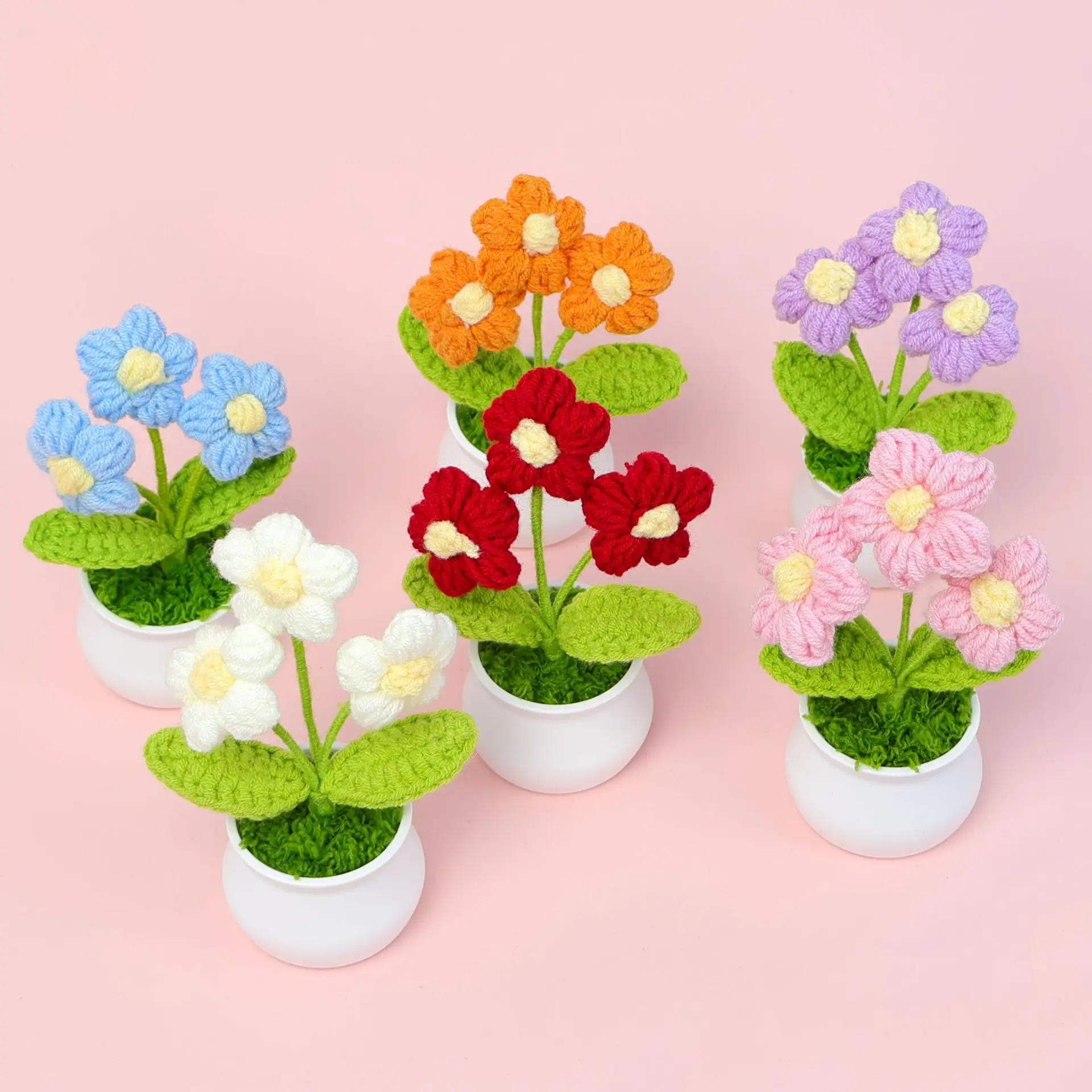 Finished Wool Flower Potted Wool Desktop Puff Hand-crocheted Artificial Flower 10cm Car Ornaments Home Decoration Gift
Finished Wool Flower Potted Wool Desktop Puff Hand-crocheted Artificial Flower 10cm Car Ornaments Home Decoration Gift