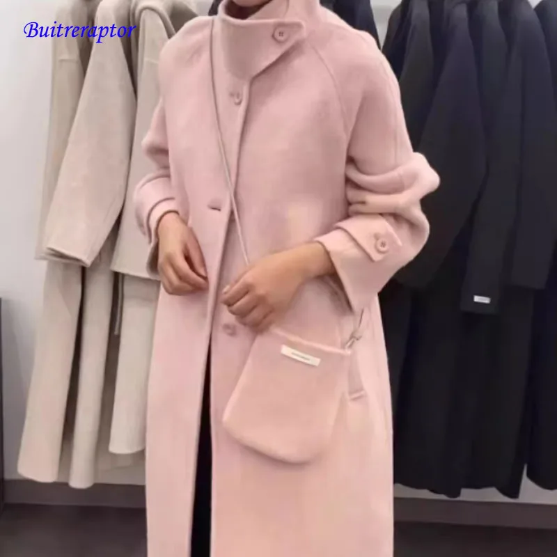 Winter Women's Grey Thick Wool Coat with Loose Button Long Sleeve Pockets, Women's Elegant Coat Comes with a Small Bag as a gift
Winter Women's Grey Thick Wool Coat with Loose Button Long Sleeve Pockets, Women's Elegant Coat Comes with a Small Bag as a gift