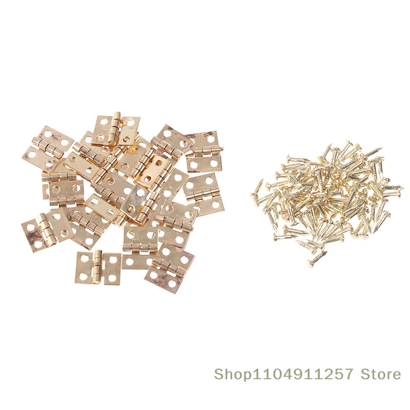 20 Pcs Mini Hinges Cabinet Door Hinges Brass Plated Mini Hinge Small Decorative Jewelry Tool
20 Pcs Mini Hinges Cabinet Door Hinges Brass Plated Mini Hinge Small Decorative Jewelry Tool
