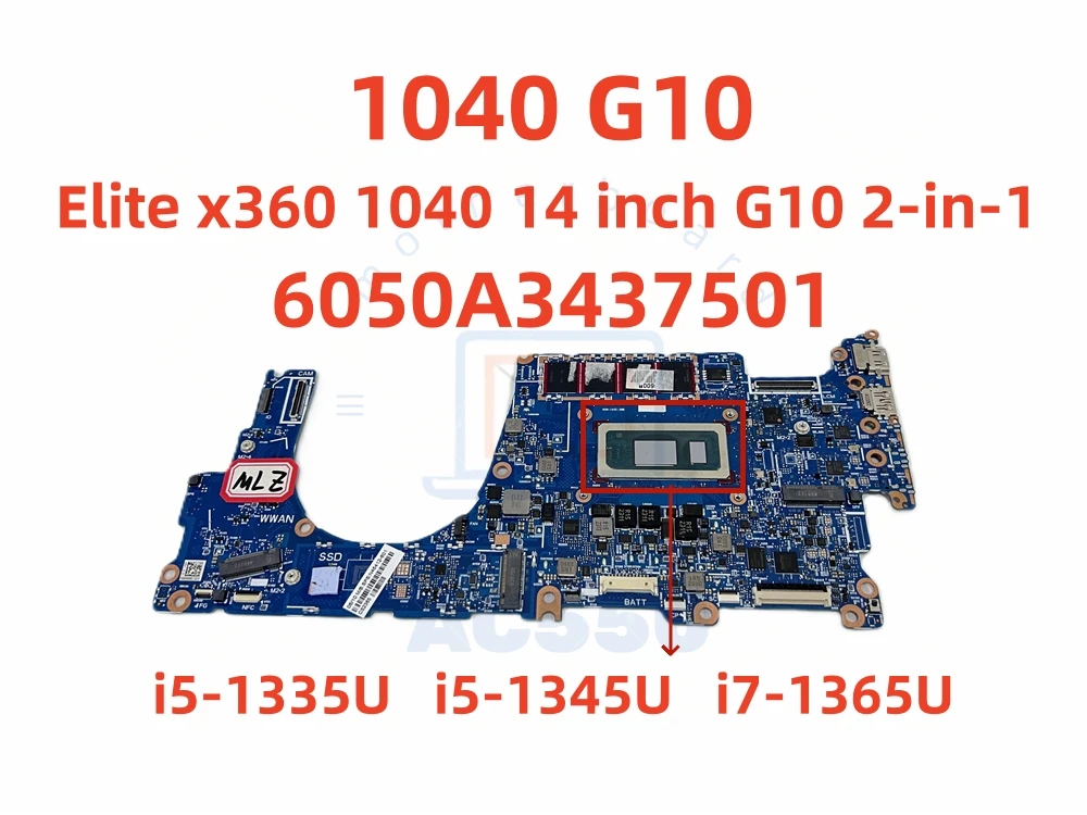 Материнская плата ноутбука 6050A 3437501 Для HP x360 1040 G10 с i5-13th i7-13th 16 ГБ 32 ГБ оперативной памяти Полностью протестировано и работает отлично
Материнская плата ноутбука 6050A 3437501 Для HP x360 1040 G10 с i5-13th i7-13th 16 ГБ 32 ГБ оперативной памяти Полностью протестировано и работает отлично