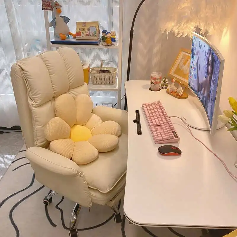 Swivel Back Office Chair Wheels Gaming Comfy Study Office Chairs Desk Luxury Women Cadeira Para Computador Interior Decoration
Swivel Back Office Chair Wheels Gaming Comfy Study Office Chairs Desk Luxury Women Cadeira Para Computador Interior Decoration