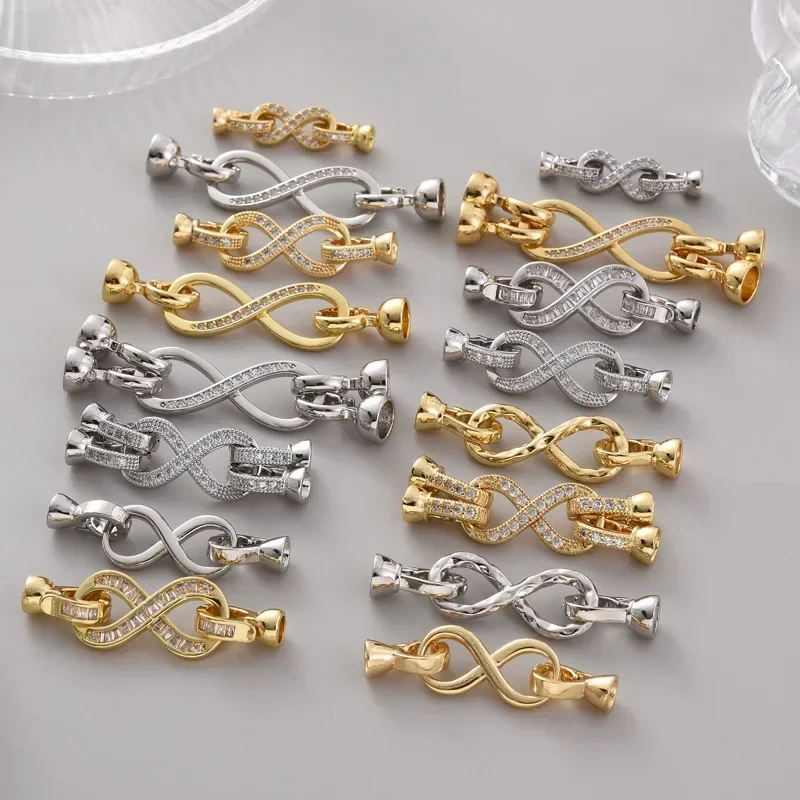 DIY Jewellery Making Connector 18K Gold Plated Brass Zirconia Pearl Clasp Fastening Lock Handmade Necklace Bracelet Accessories
DIY Jewellery Making Connector 18K Gold Plated Brass Zirconia Pearl Clasp Fastening Lock Handmade Necklace Bracelet Accessories