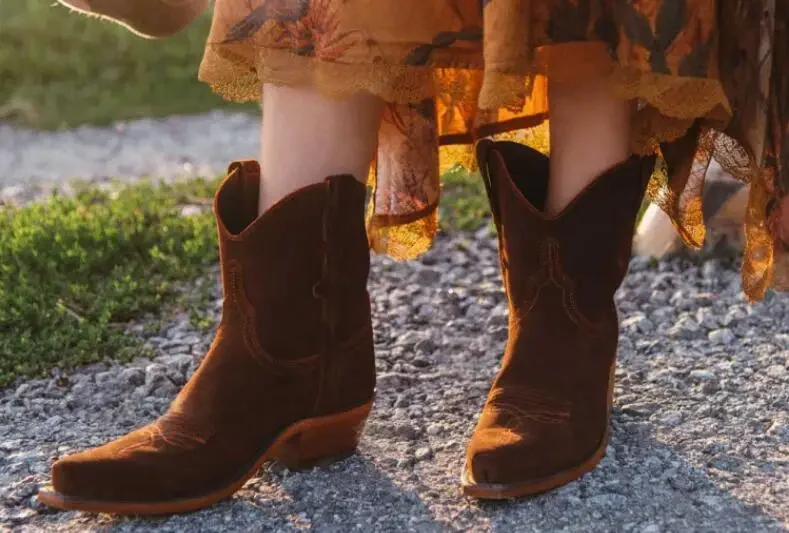 Autumn New Women Dark Brown Suede Retro Embroidery Pointed Toe Square Heels Slip On Mid-calf Boots Girls Short Booties Shoes
Autumn New Women Dark Brown Suede Retro Embroidery Pointed Toe Square Heels Slip On Mid-calf Boots Girls Short Booties Shoes
