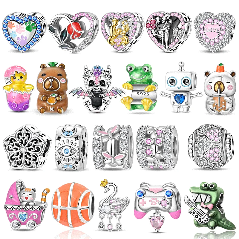 Original 925 Sterling Silver Charms Bead Inlaid Zirconium Love Heart Pets Pendants Couple Gift Fit Bracelet Jewelry DIY Marking
Original 925 Sterling Silver Charms Bead Inlaid Zirconium Love Heart Pets Pendants Couple Gift Fit Bracelet Jewelry DIY Marking