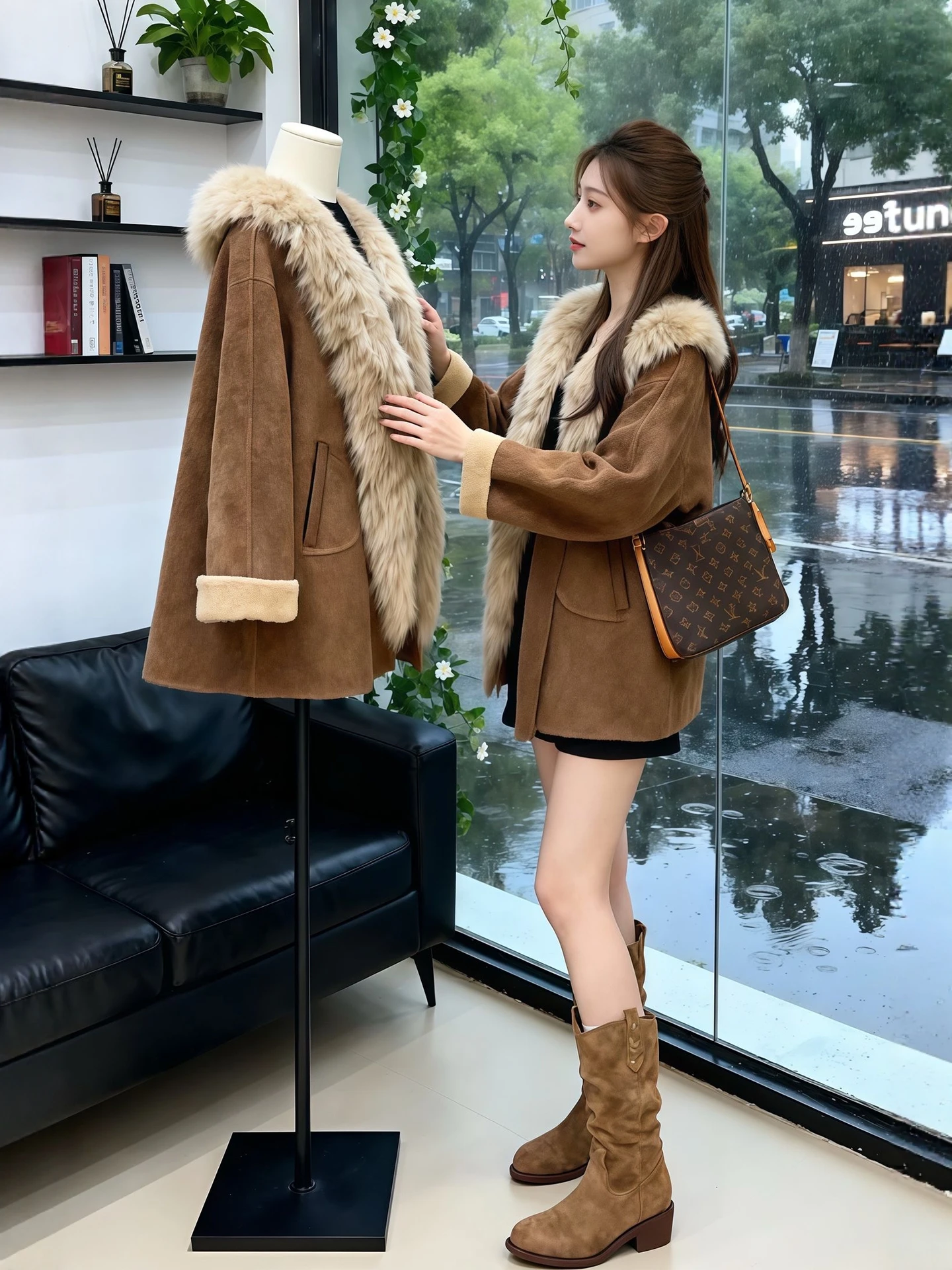 Women's Winter Thiened Woolen Coat Long V-Ne Lapel Vintage Loose Fit High Quali Large Size Faion Outerwear
Women's Winter Thiened Woolen Coat Long V-Ne Lapel Vintage Loose Fit High Quali Large Size Faion Outerwear
