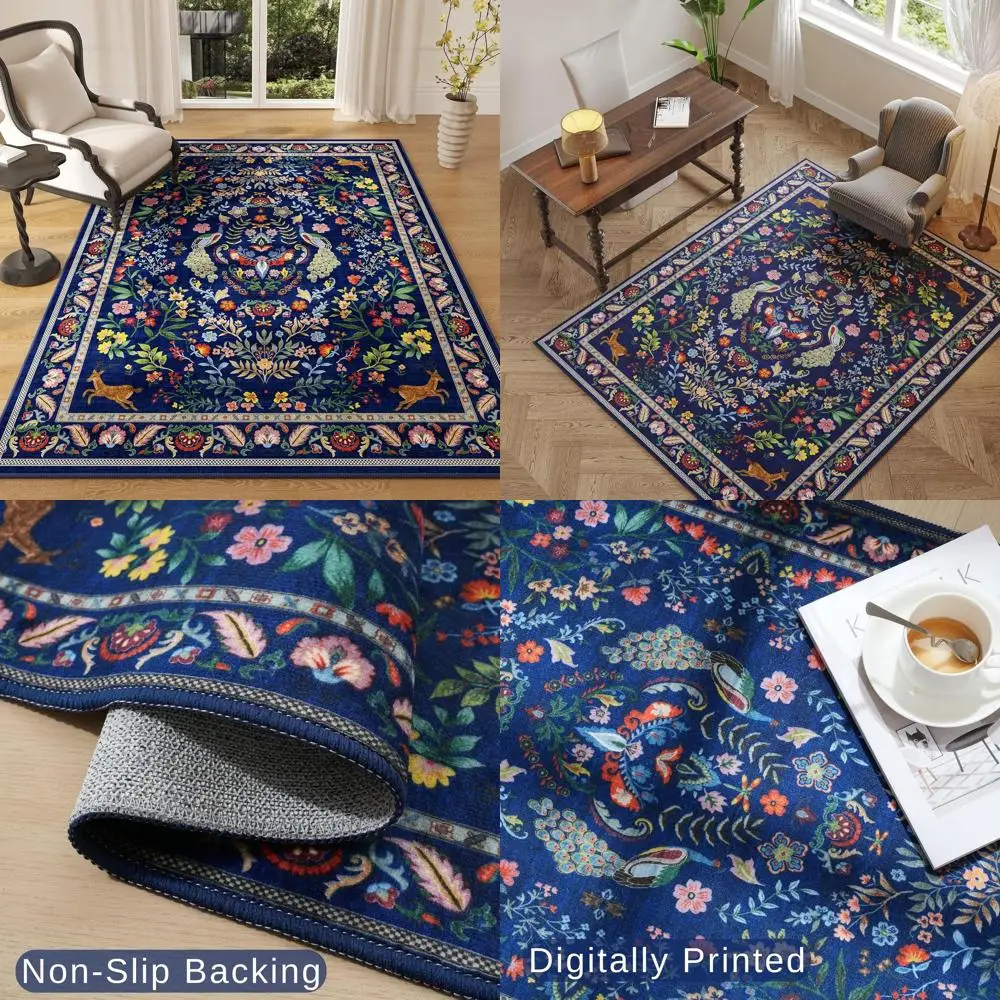 Ковер с низким ворсом, 120х180 см, моющийся, нескользящий, идеально подходит для спальни, детской, офиса, столовой - синий
Ковер с низким ворсом, 120х180 см, моющийся, нескользящий, идеально подходит для спальни, детской, офиса, столовой - синий