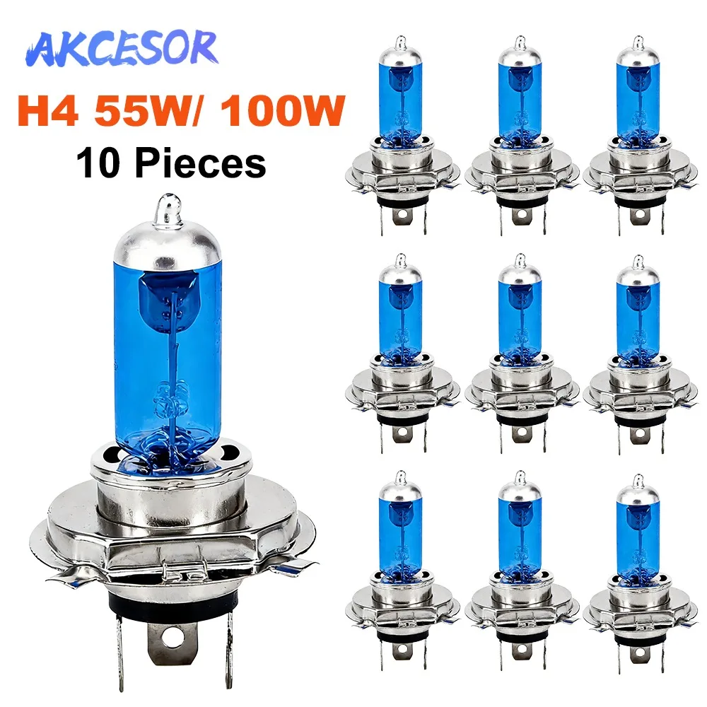 10 Pcs H4 Halogen Car Headlight Bulbs 5500K Pure White 55W 100W Fog Lamp Parking Light 12V High Power Headlamp Auto Accessories
10 Pcs H4 Halogen Car Headlight Bulbs 5500K Pure White 55W 100W Fog Lamp Parking Light 12V High Power Headlamp Auto Accessories